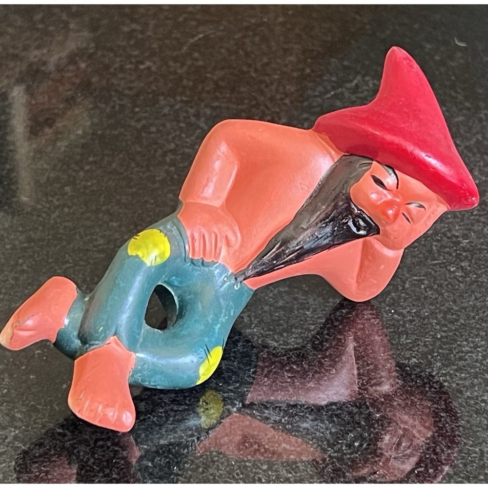 Vintage Rare Reclining Sleeping Hillbilly Men Beards Pepper Shaker Japan 1950s - Picture 6 of 7